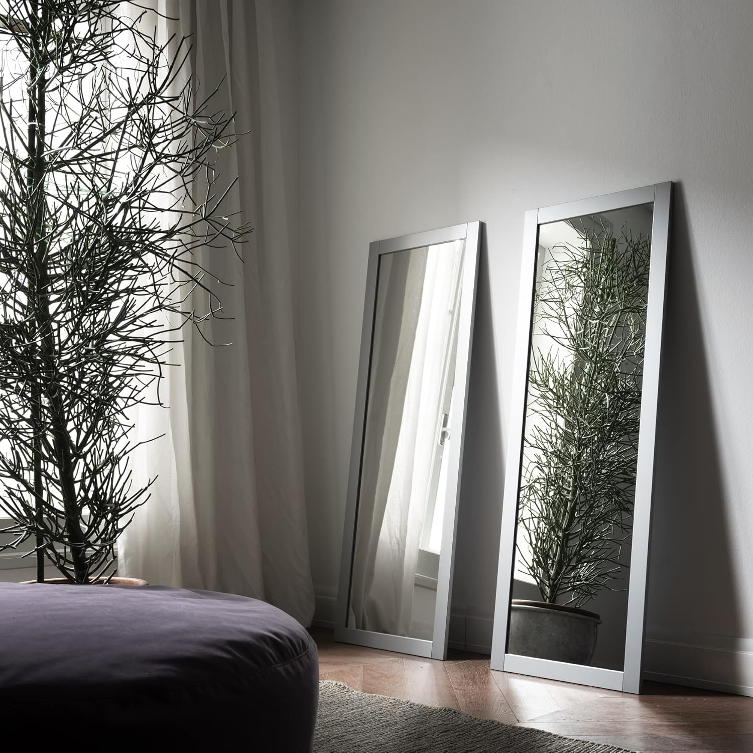 Wall Mirror, S01, 140 x 50, Silver, Made in Italy
