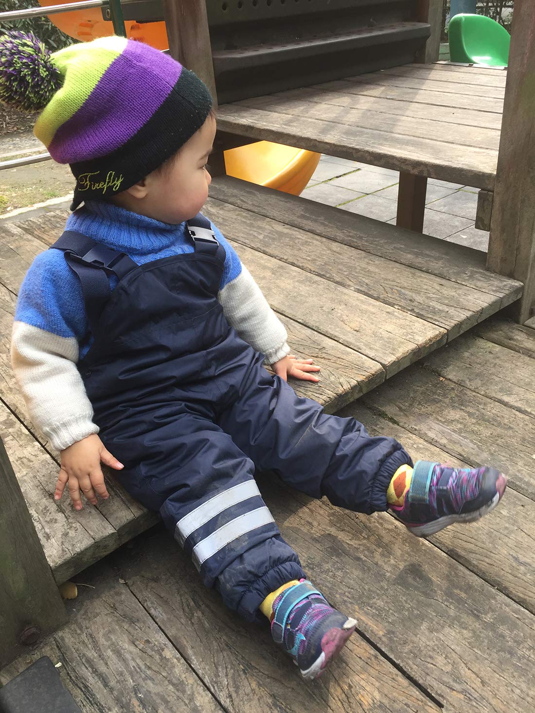 Pantalon de Pluie pour Fille et garçon, Salopette doublée en Polaire pour Enfant de 1 à 7 Ans, Pantalon Boue, Salopette de Pluie doublée avec réflecteurs