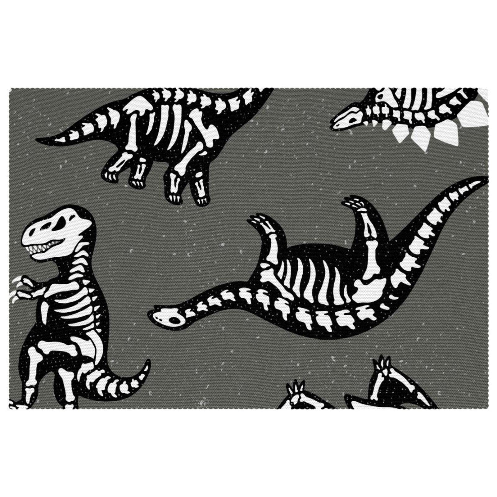 Set de table squelette dinosaure lavable pour protéger la table des taches et brûlures
