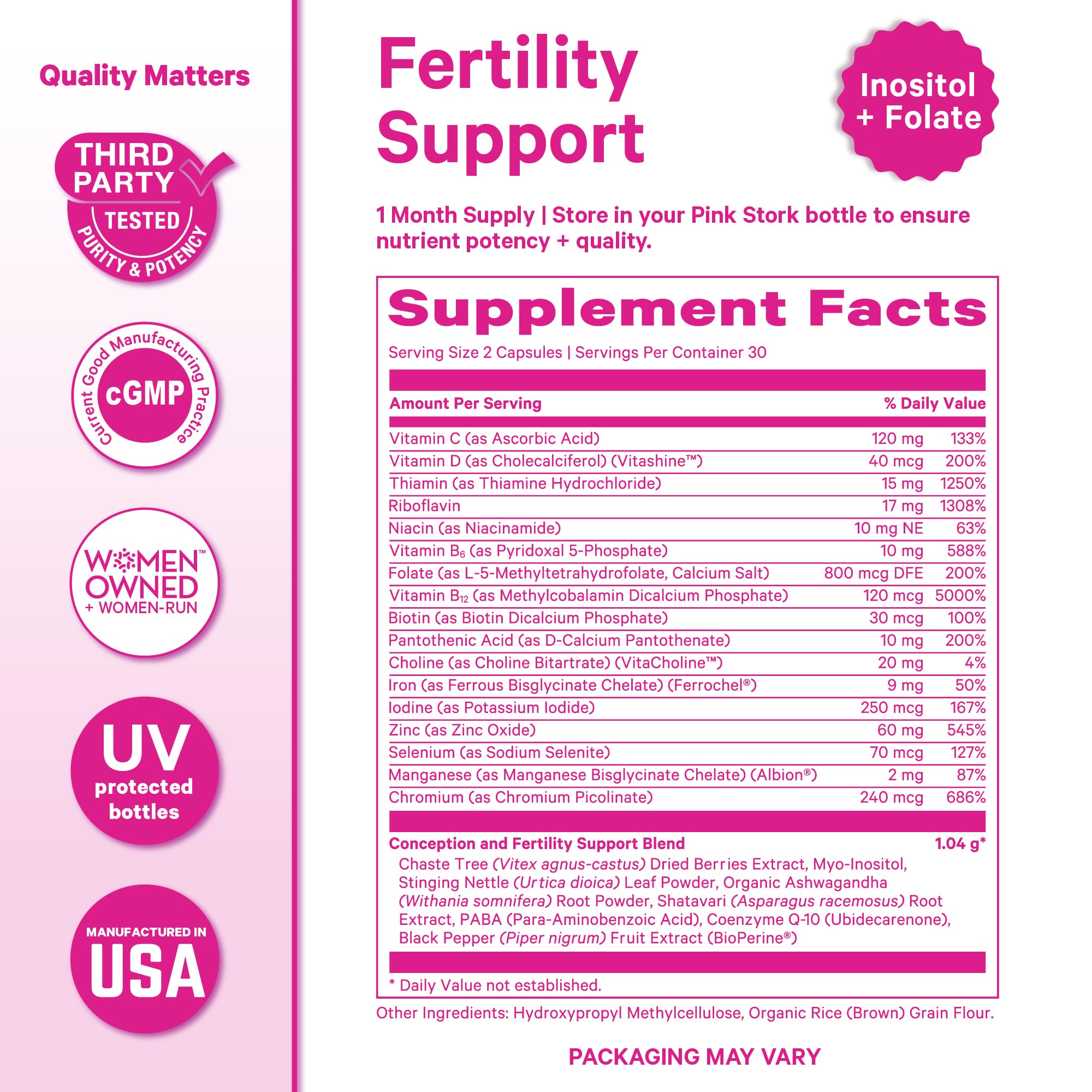 Pink Stork Fertility Bundle for Women, Conception Tea + Prenatal Vitamins — Amazon image 5