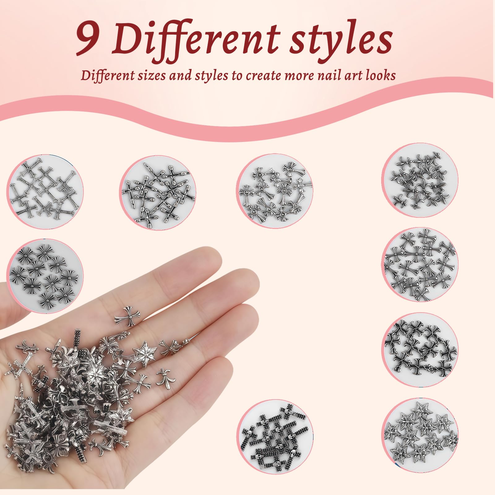 VelvetGlow 90 Pcs Nail Art Studs Kit - Image 2
