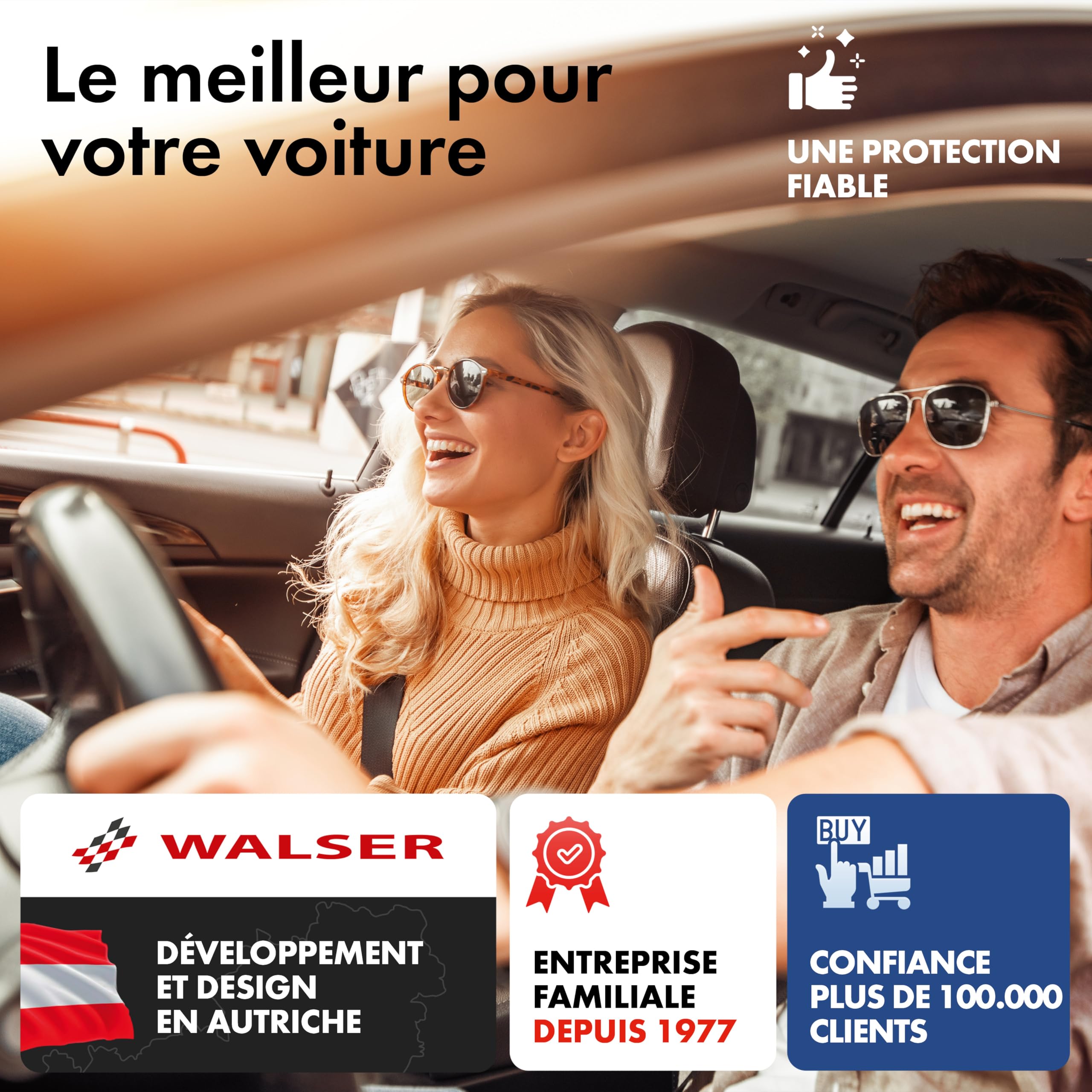 WALSER Bâche de Voiture Anti-grêle Perma Protect, Récompense Très Bon* Housse de Protection Anti-grêle, Certifié par Le TÜV Autriche* bâche Contre la grêle, Couverture de Protection Voiture Taille 2