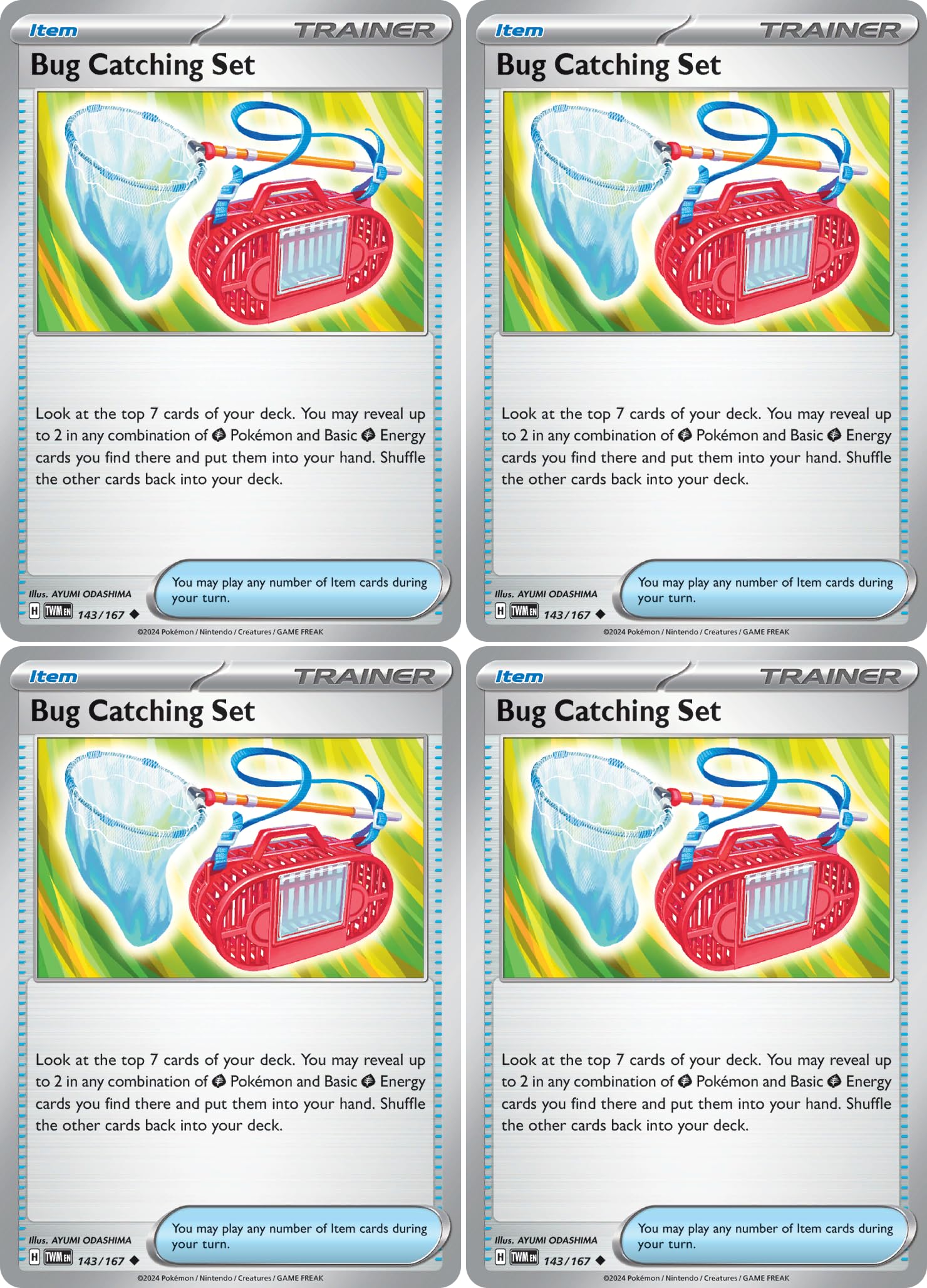 Bug Catching Set 143/167 - Twilight Masquerade - Pokemon x4 Card Lot