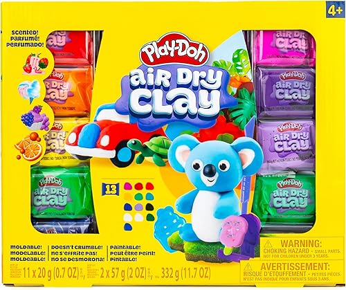 Play-Doh Paquete variado aromático de arcilla seca al aire, arcilla seca al aire para niños, arcilla para modelar para niños, regalo de artes y