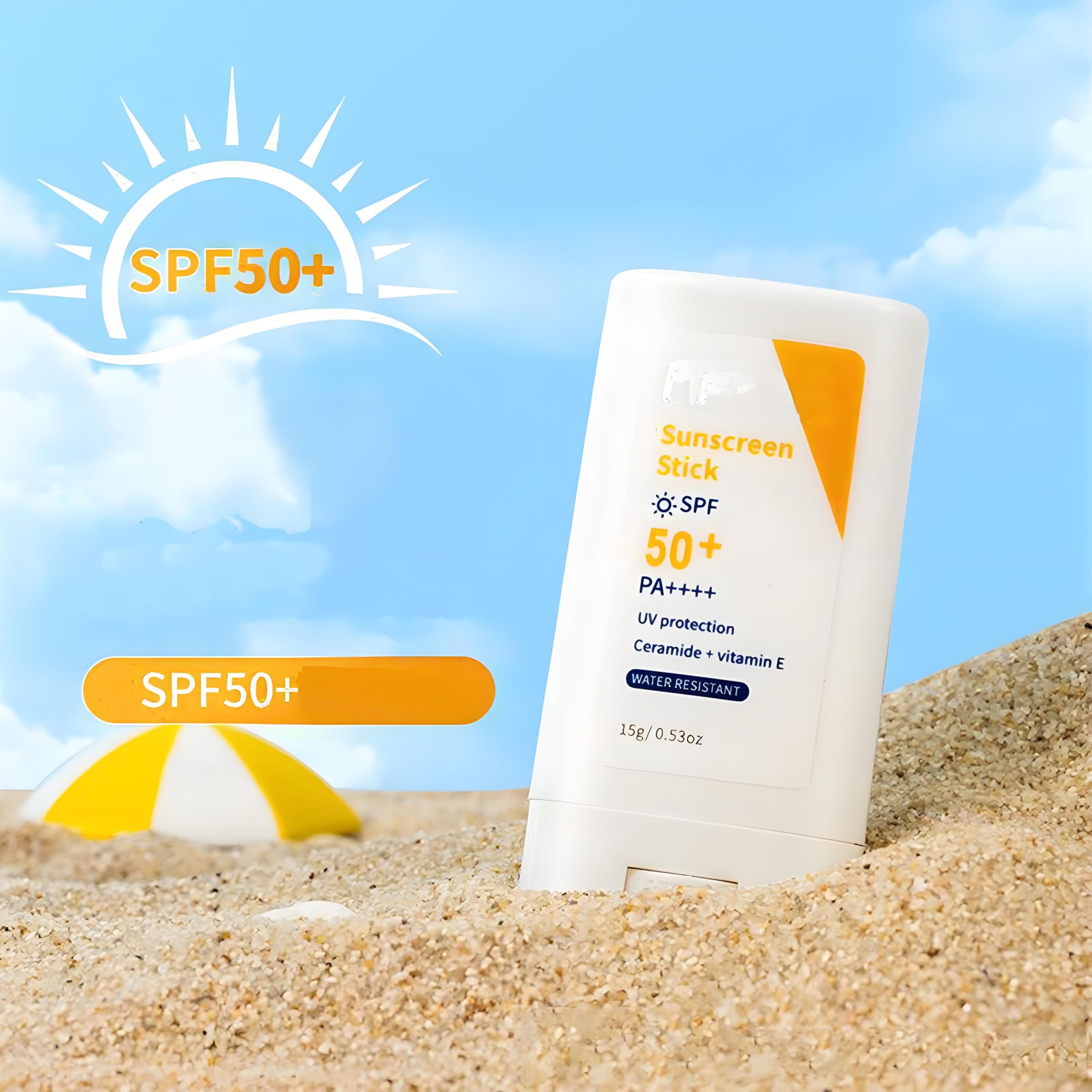 Sunscreen Stick, Face Sun Cream D, 1.5 g (Pack of 10) - Image 2