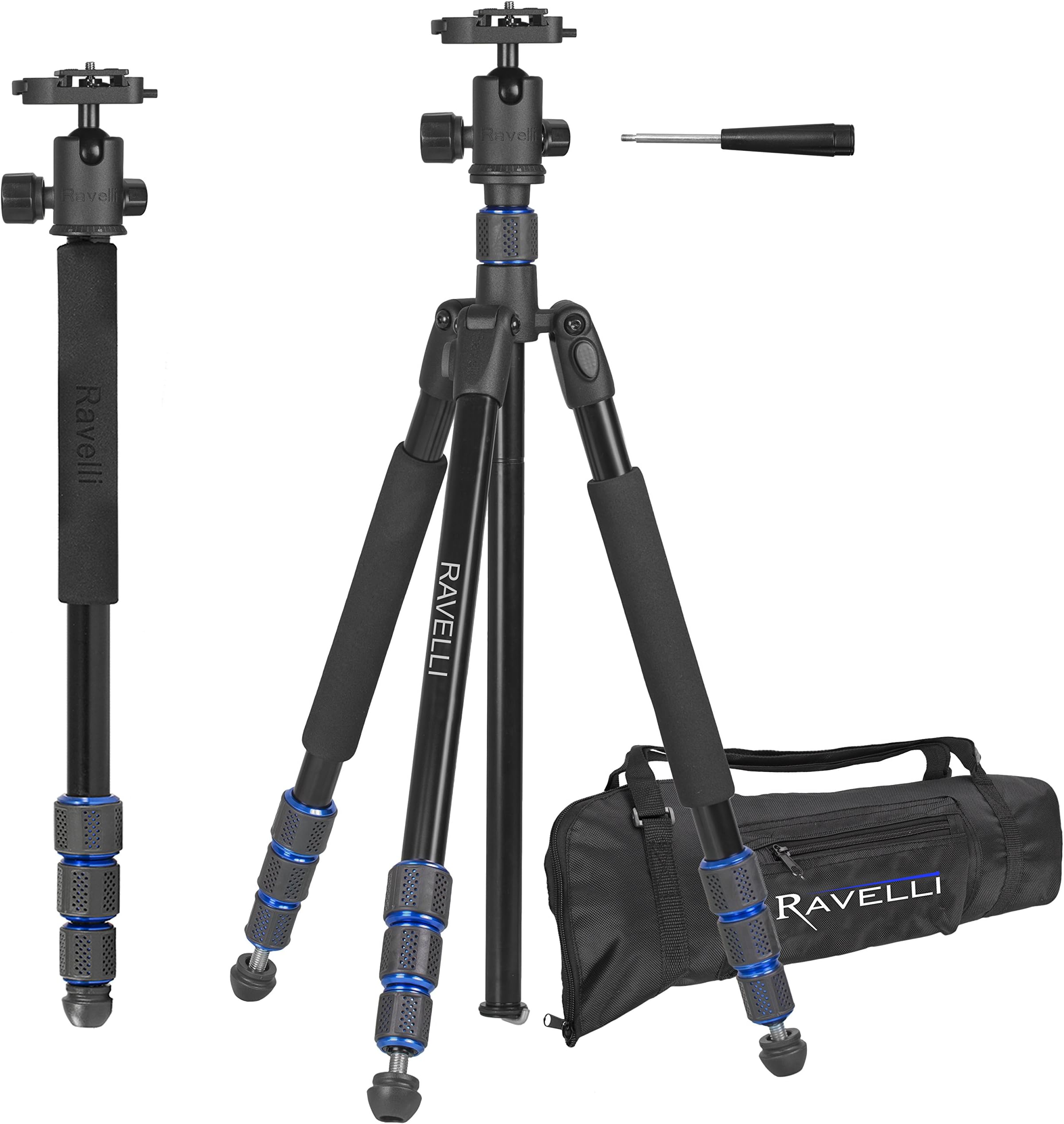 APGL5 Professional 65" Ball Head Camera Video Photo Tripod with Quick Release Plate and Carry Bag