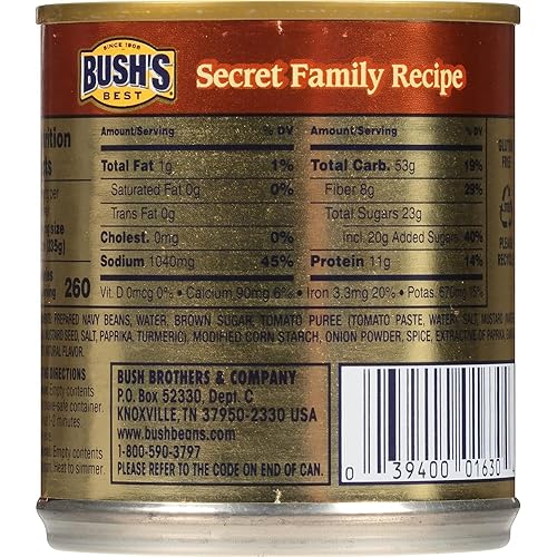 Miniatura 2 de BUSH'S BEST Frijoles horneados vegetarianos - Frijoles enlatados, frijoles horneados, Kosher, fuente de proteína y fibra a base de plantas, bajos en