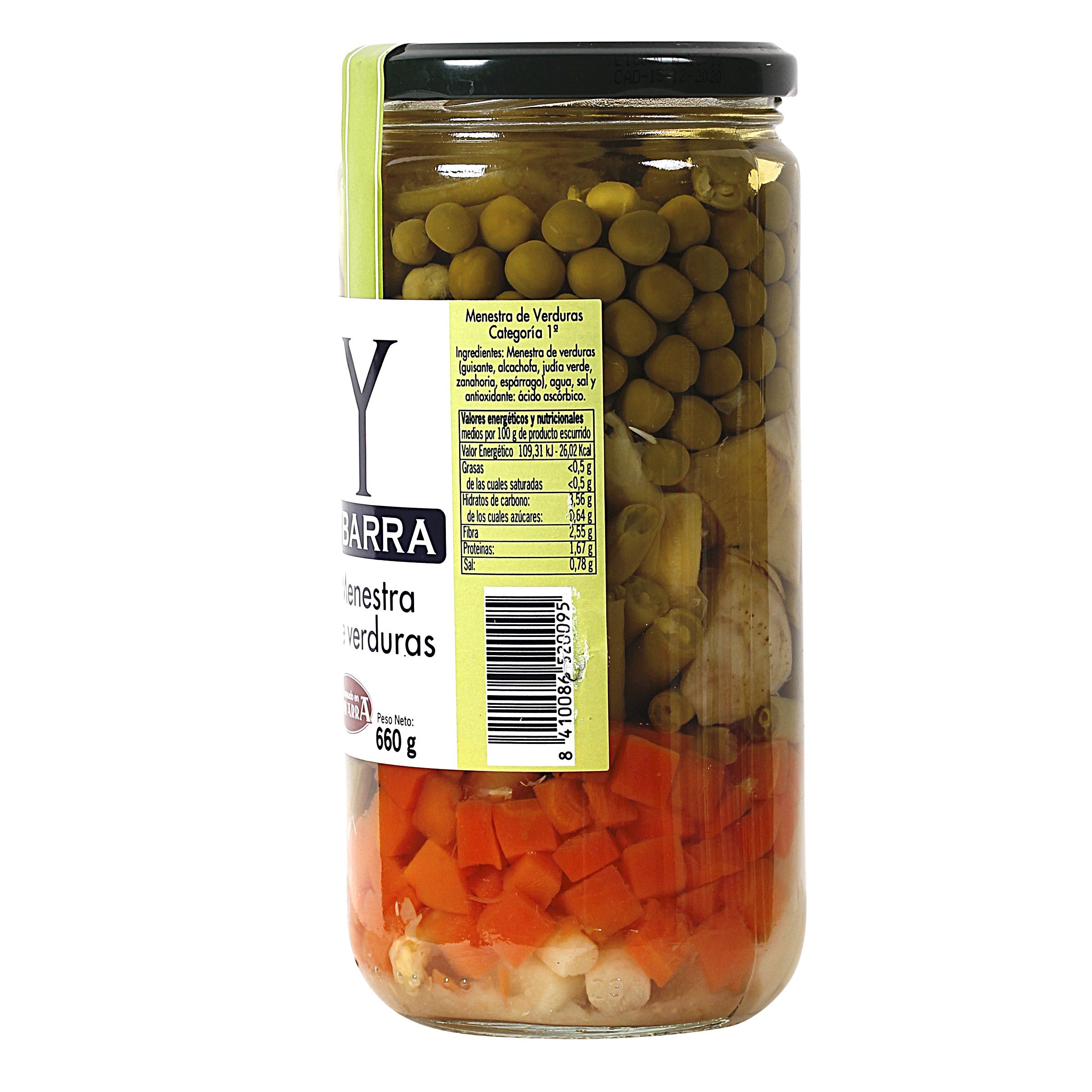 Ybarra Menestra de Verduras 400g Frasco de Cristal