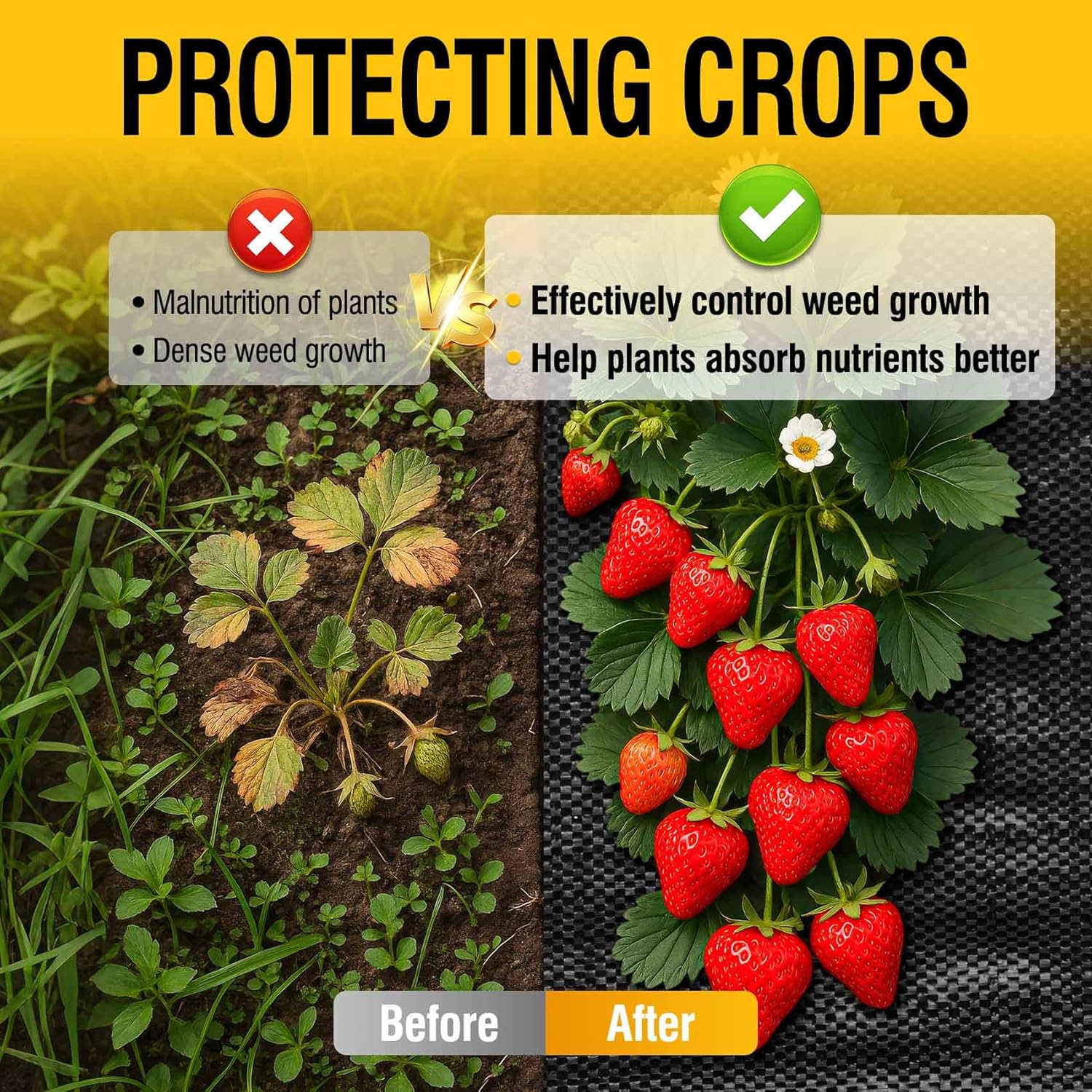 3ftx100ft Weed Barrier Landscape Fabric Heavy Duty,Weed Control Garden Cloth Woven Geotextile Fabric for Flower Bed,Driveway Fabric Ground Cover(3.2OZ)