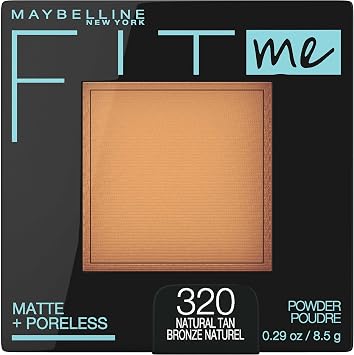 Maybelline New York Fitted Me Mat + Non-Porous Powder Makeup, Natural Tan, 0.29 oz. One Count Natural Tan Maybelline New York Fit MeMat Plus Non-Porous Powder, Natural Tan, 0.3 Ounce