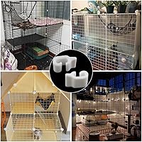 Vista 7 de 10PCS Pet Playpen Lock Bolt Pet Cage Door Lock, blanco