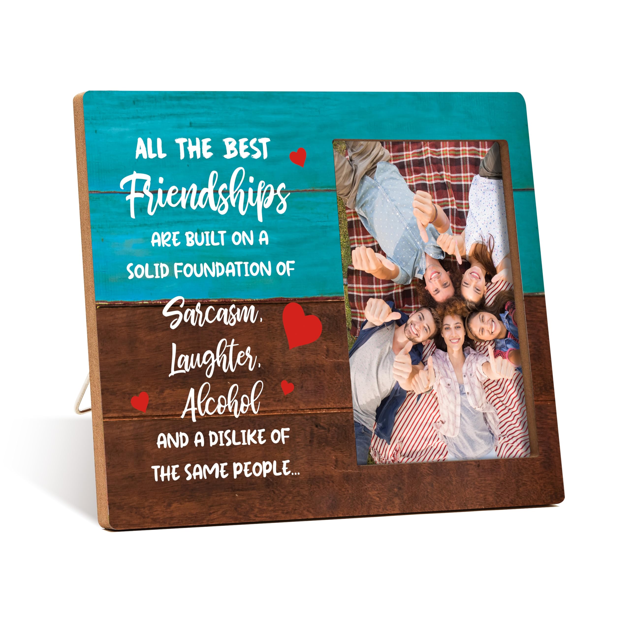 Friend Photo Frame, Best Friendships Wooden Picture Frame, Home Table Decor Supplies, Birthday Christmas Graduation Gifts For Best Friends Soul Sister