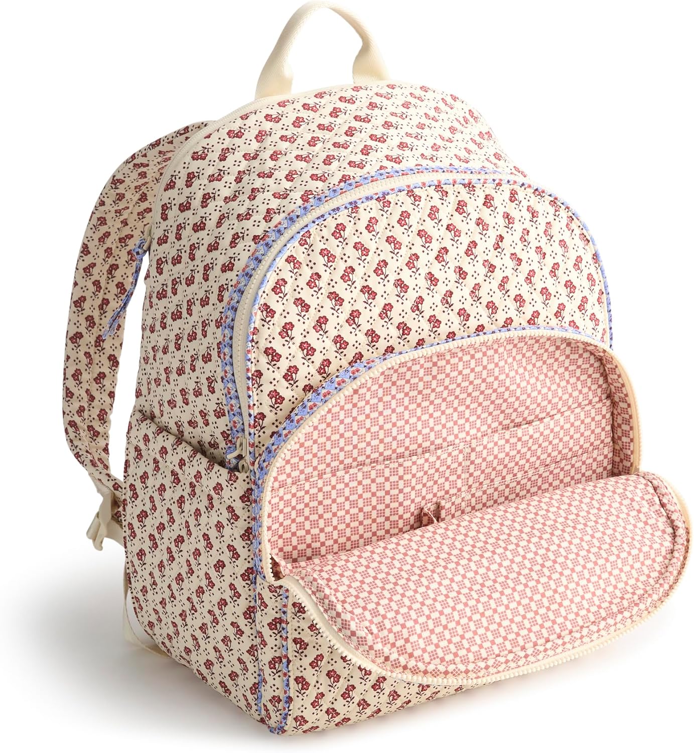 Vera Bradley Women's Premium Cotton Bancroft Backpack, Rachel Ditsy, One Size - Image 4