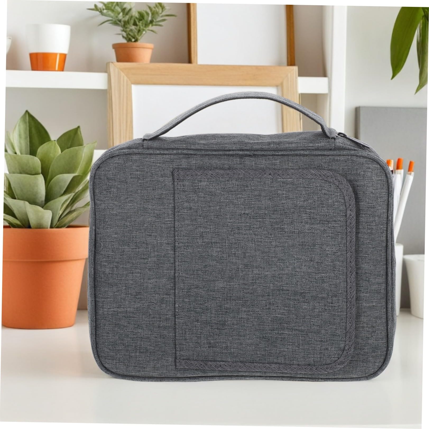 EXCEART Funda Biblia Estuche Portátil de Poliéster 2 Piezas con Asa y Soporte para Proteger Documentos y Bolígrafos, Adecuado para Estudio y Viajes
