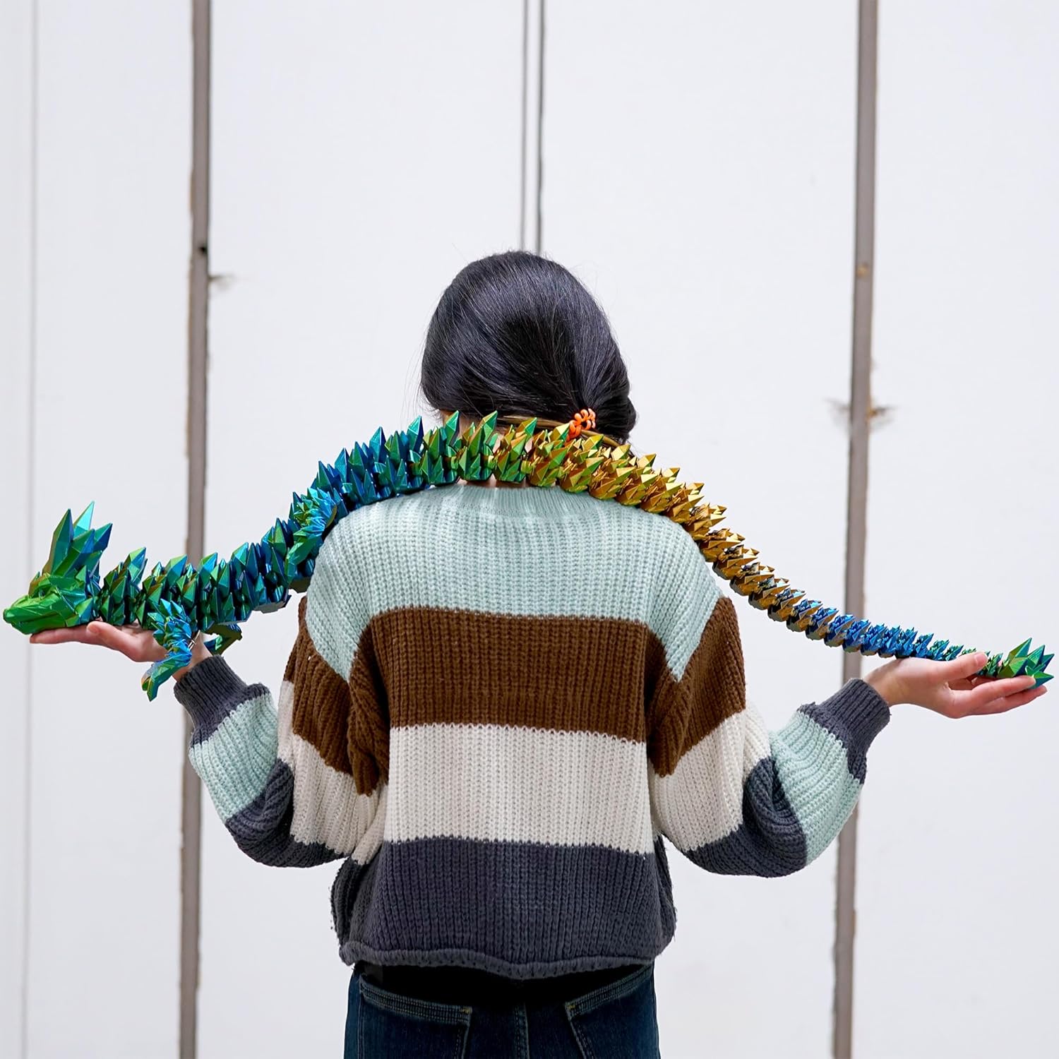 48.8inch Super Large 3D Printed Dragon Models,Flexible Joint Animal lacertid Figurines, 3D Printing Stuff Cheap,Stress Relief, Fidget restlessness, ADHD Toys, Surprise Fantasy Gifts