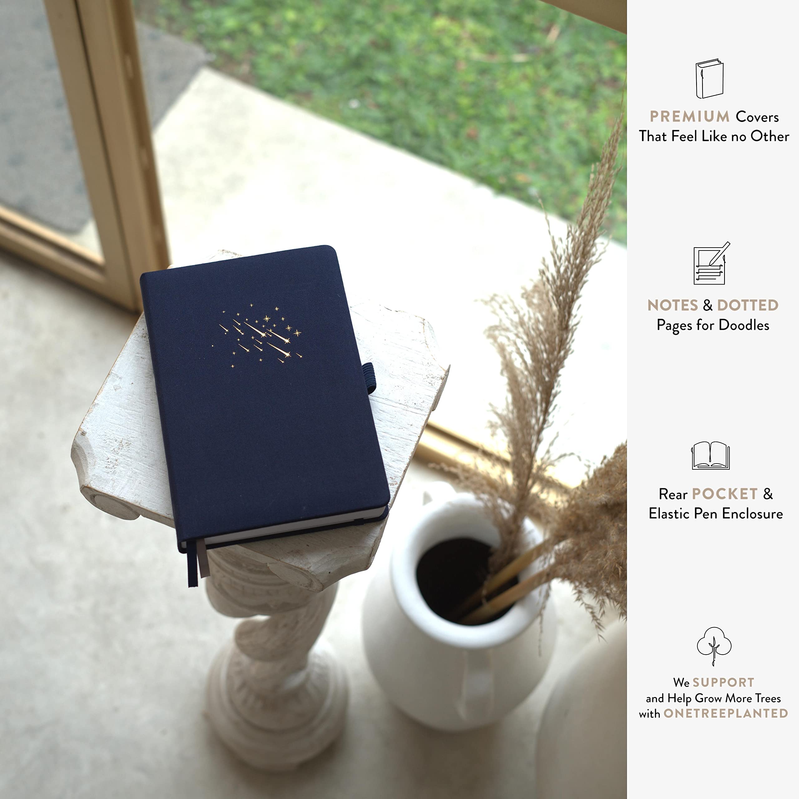 Scribble & Dot Bullet Journal/Quaderno Punteggiato - Starlight - Carta A5 ultra spessa 160 g/m² - Taccuino rilegato a mano - Diario a punti perfetto per artisti e creativi
