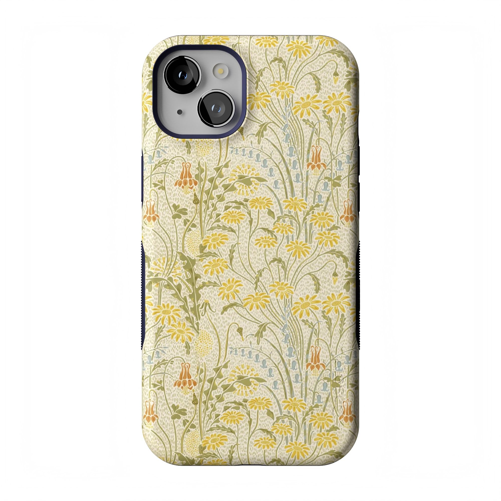 Casely iPhone 15 Plus Case | Boho Blooms | Golden Floral | Compatible with MagSafe | Bold Protective Design