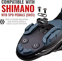 Vista 2 de PRO Bike Tool Tacos de repuesto para bicicleta sin placas de tacos – Compatible con pedales Shimano MTB SPD (SH51) para hombres y mujeres zapatos