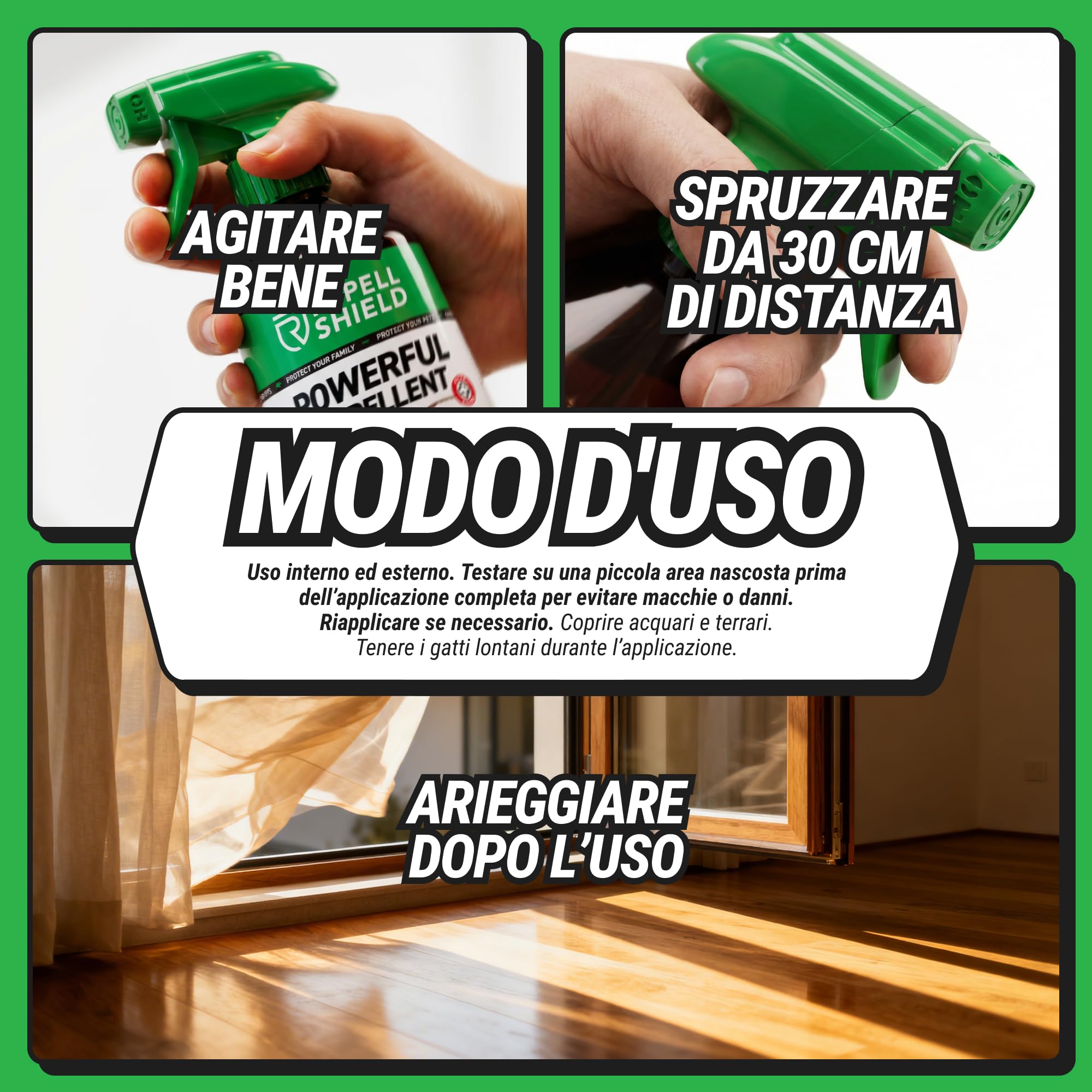 RepellSheild Repellente Mosche Spray per Ambienti – Soluzione Anti Mosche per Casa e Spazi Esterni – Formula a Base Naturale, Senza Odori Chimici – Ideale per Cucina, Terrazze e Zone Living, 500ml
