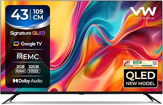 VW 109 cm (43 inches) Pro Series 4K Ultra HD Smart QLED Google TV VW43GQ2