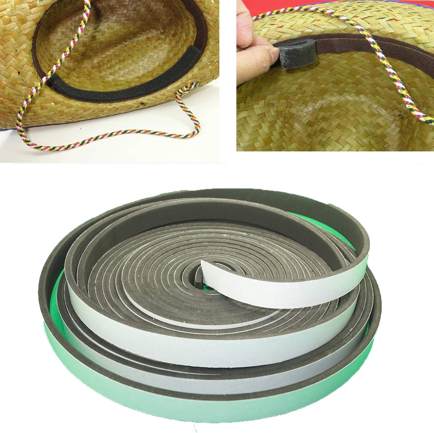 Pmsanzay Hat Size Reducer Foam Tape Roll Sizing Tape Foam Inserts