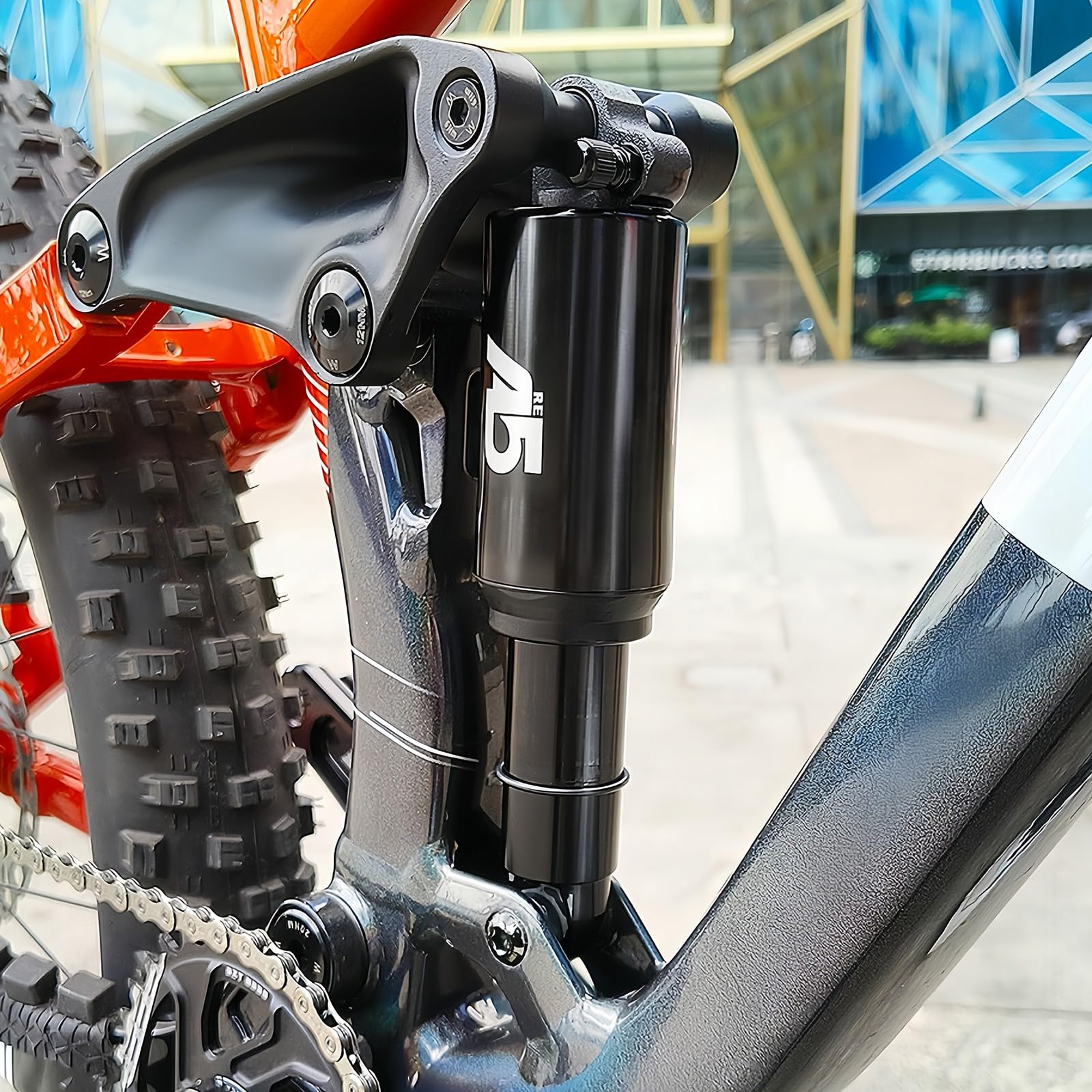 Amortiguador Trasero De Presión De Aire para Bicicleta De Montaña, 125/150/165/190 Mm, Vejiga Trasera para Bicicleta De Montaña, Amortiguador Plegable para Bicicleta De Montaña
