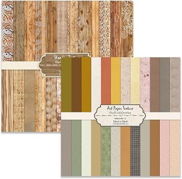 Scrapbook Paper 12x12 Double Sided Background Paper for Scrapbooking, 48 Sheets/48 Designs Decorative Craft Papers Vintage Patterned Papers for Card Making Journaling Decor B