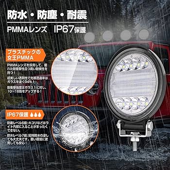 LEDワークライト Amazon.co.jp: LEDワークライト 20W 作業灯 12V/24V兼用 4D 狭角