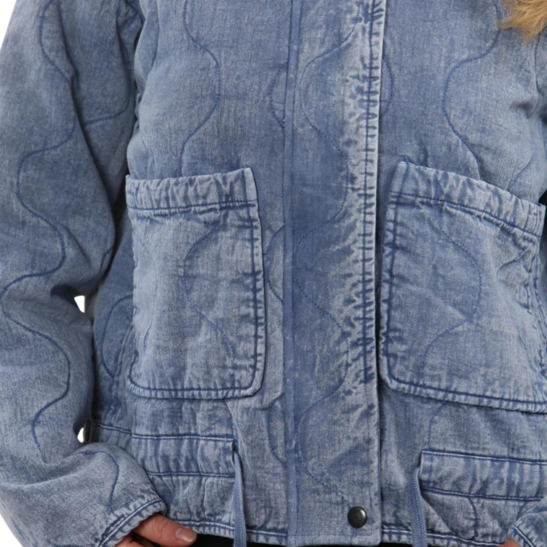 janisramone Giacca invernale trapuntata da donna, a maniche lunghe, tasche anteriori, cerniera e colletto rialzato, leggera, corta, calda, giacca trapuntata invernale