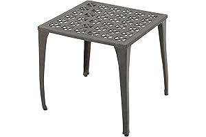 Christopher Knight Home Kai Outdoor 18" Cast Aluminum Patio Side Table in Bronze Finish