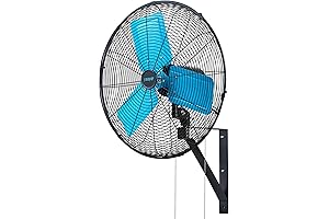 Pasapair 20" Industrial Outdoor Wall Mount Oscillating Fan - For Garage and Patios