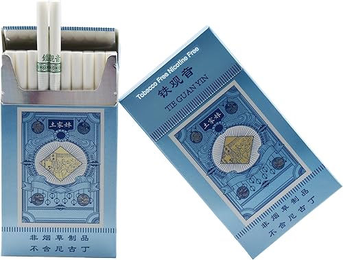 Fetcasy Cigarrillos herbales - Sin tabaco y nicotina, 2 paquetes 40 humos