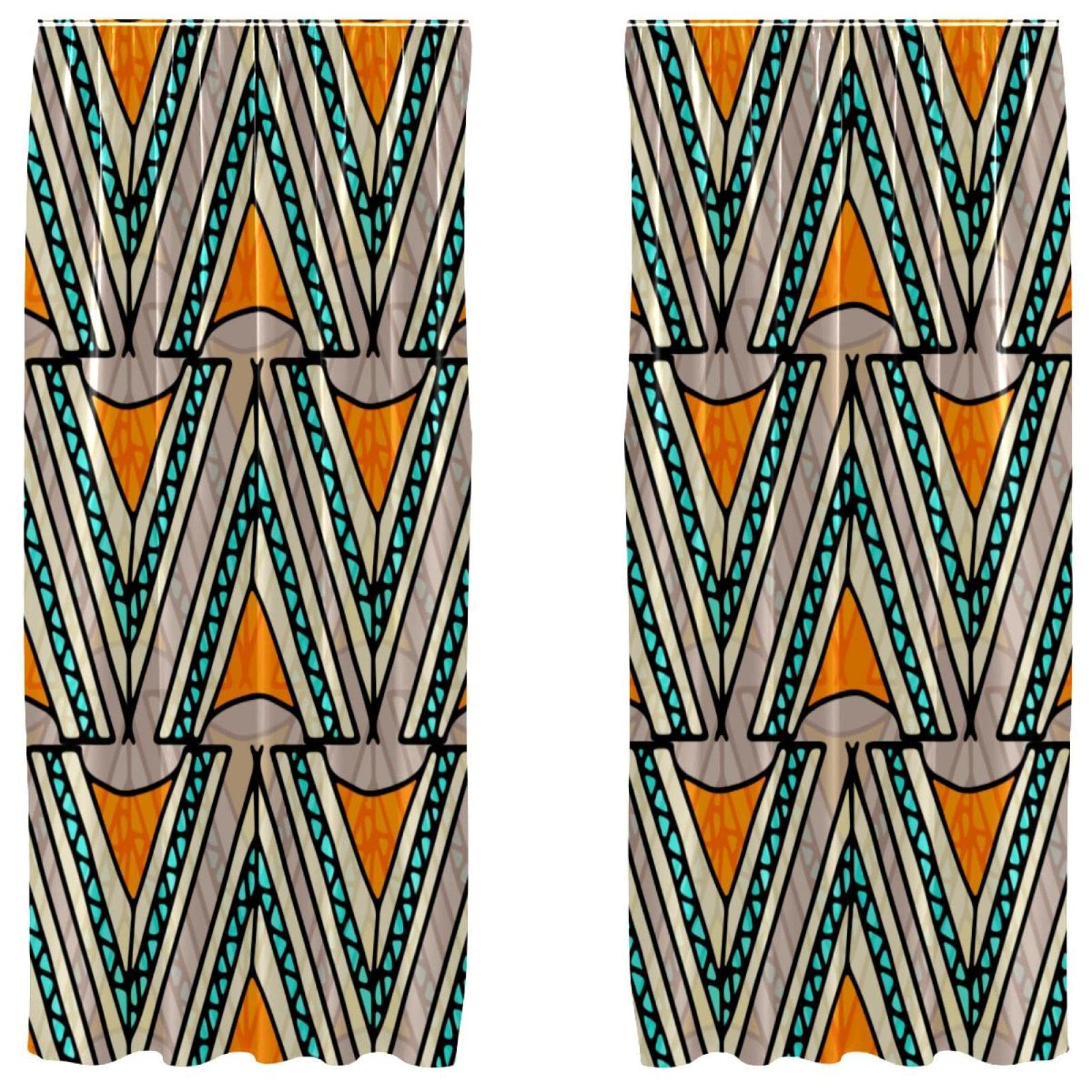 Cortinas Boho Tipi para renovar ventanas apagadas, pack de 2 unidades