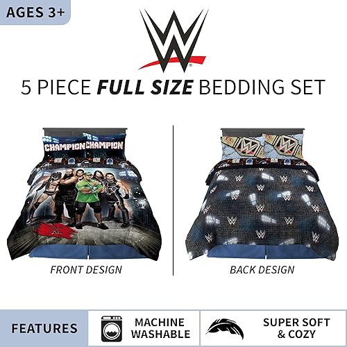 Miniatura 48 de Franco - Juego de ropa de cama coleccionable Nintendo Donkey Kong, 5 piezas, edredón reversible supersuave y juego de sábanas con funda, tamaño Rojo