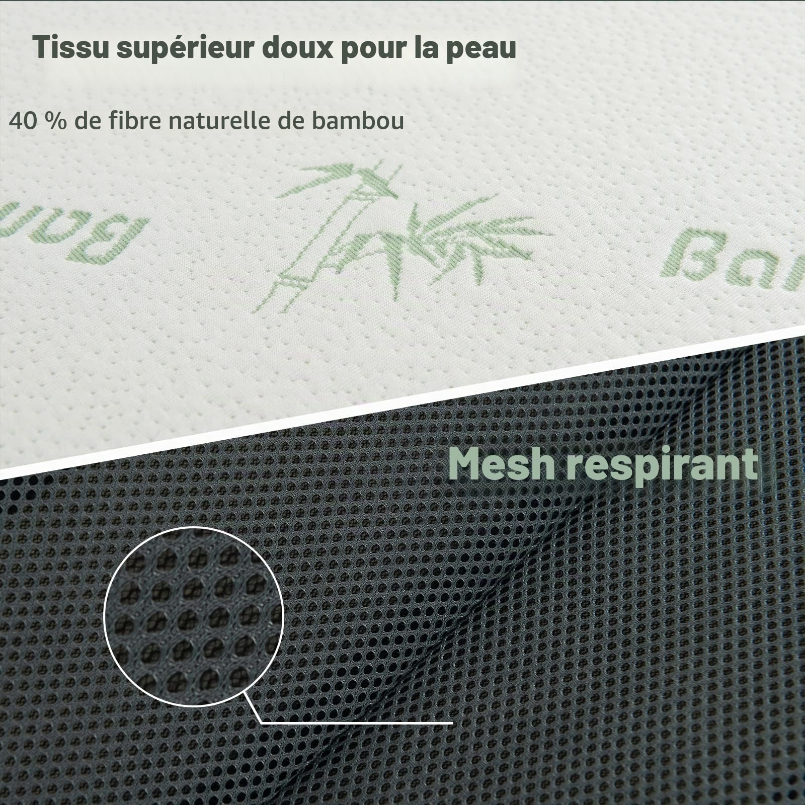 GOPLUS Matelas Pliable d’Invité en Mousse 193X80X10 CM, Matelas d’Appoint à 3 Plis avec Surface en Fibre de Bambou & 2 Poignées, pour Maison, Voyage, Camping,