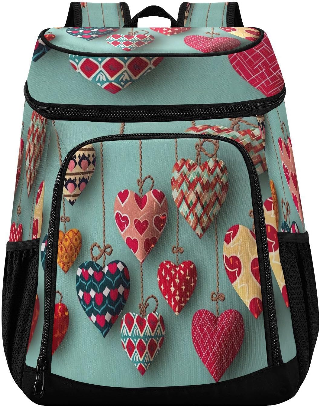 Simple Heart Love Cooler Backpack 36 Cans Leakproof Waterproof Backpack Cooler Bag Beach Accessories Travel Camping Fishing Backpack for Women Men
