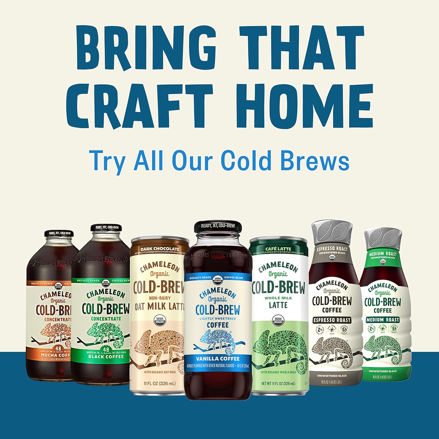 Chameleon Organic Vanilla Flavored Cold Brew Coffee Concentrate