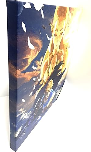 Miniatura 5 de Póster impreso en lienzo de The Legend of Zelda Breath of the Wild de 12 x 12 pulgadas, decoración artística de pared - Link and Zelda