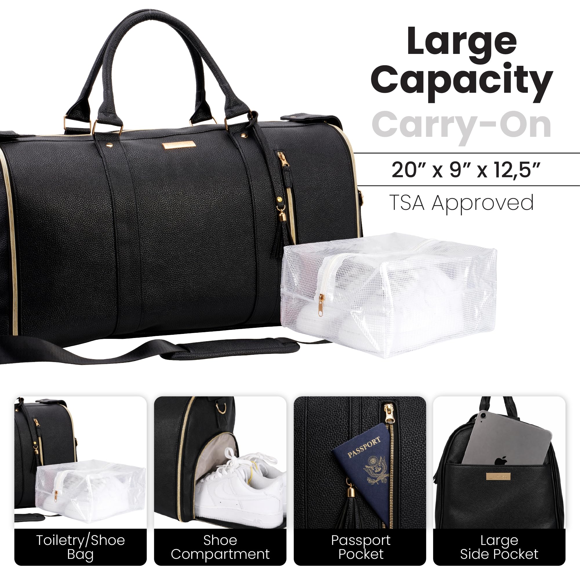 Luhxe Travel Convertible Carry On Garment Roller Bag 2.0 - Dettaglio