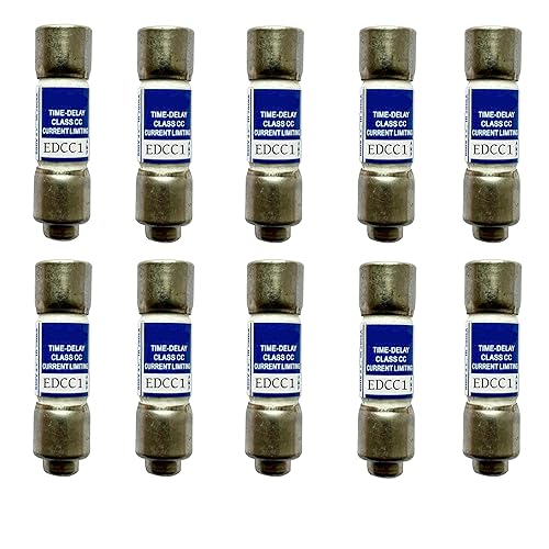 10-Pack New EDCC-1 EDCC1 EDCC-1A 600Vac Time Delay Fuse，EDCC 1A