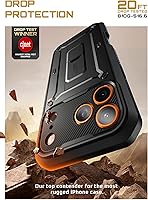 Vista 3 de SUPCASE Funda para iPhone 17 Pro Max con botón de control de cámara (Unicorn Beetle Pro), [soporte integrado y protector de pantalla]