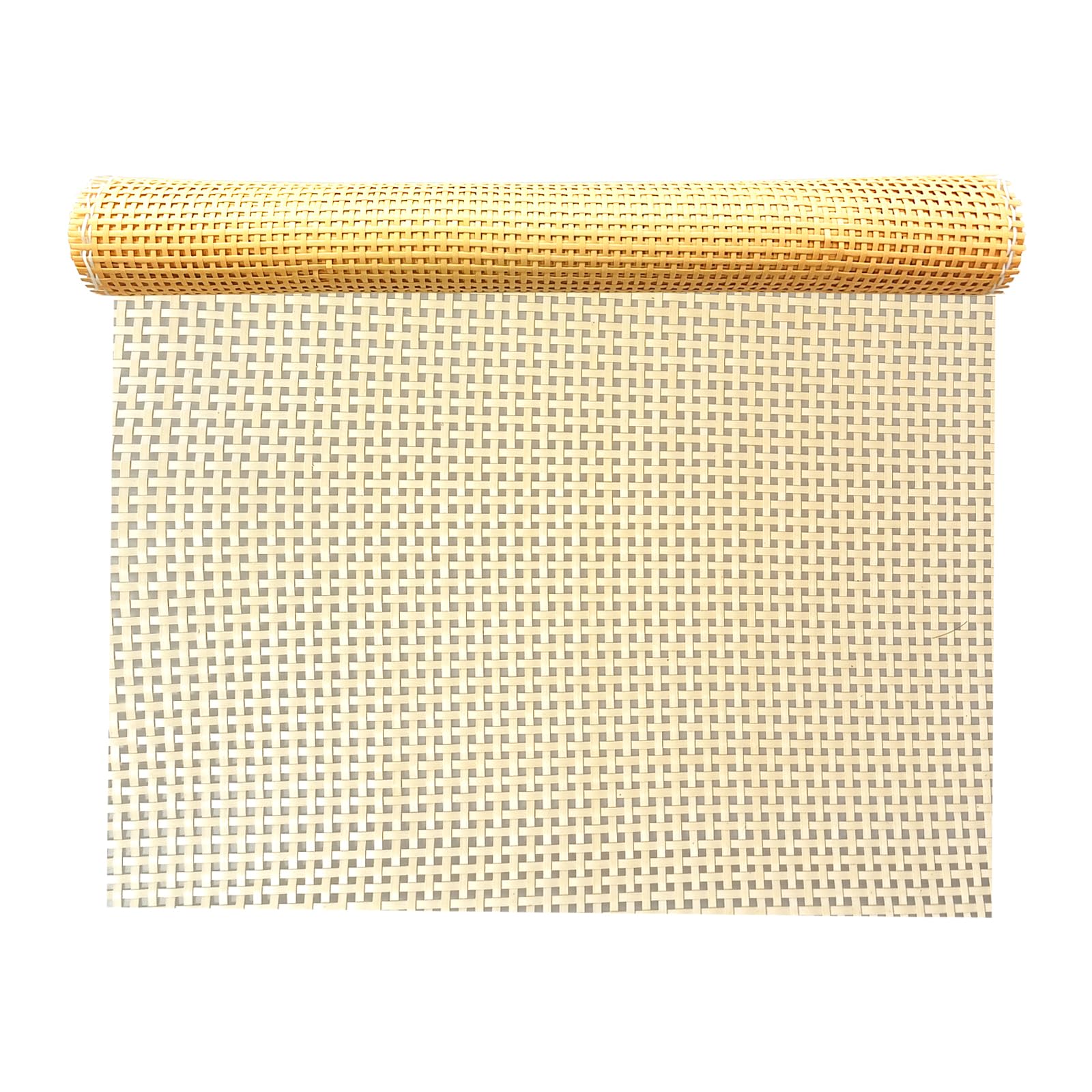 Allinkit Square Rattan Cane Webbing Roll 16 Inch X 3.3 Feet Plastic Rattan Webbing Roll, Rattan Sheet,Webbing Caning Material Cane Rattan For Diy Caning Projects Hollow Chair Furniture