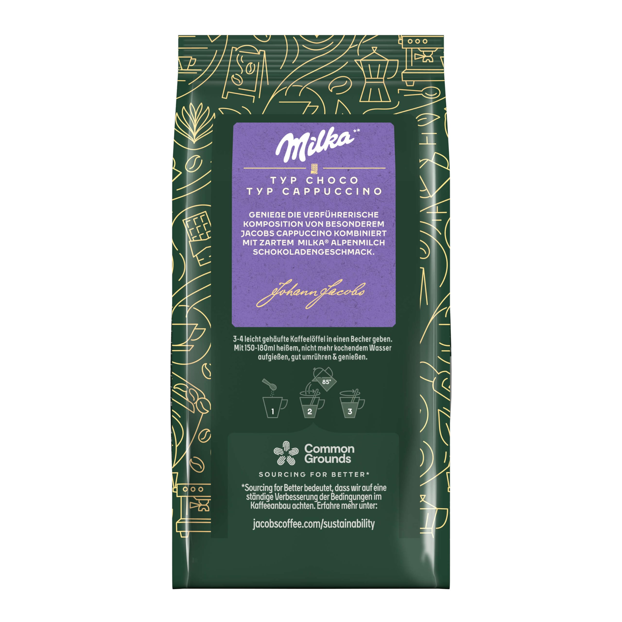 Jacobs Typ Choco Cappuccino mit Milka, 12er Pack (12 x 400 g)
