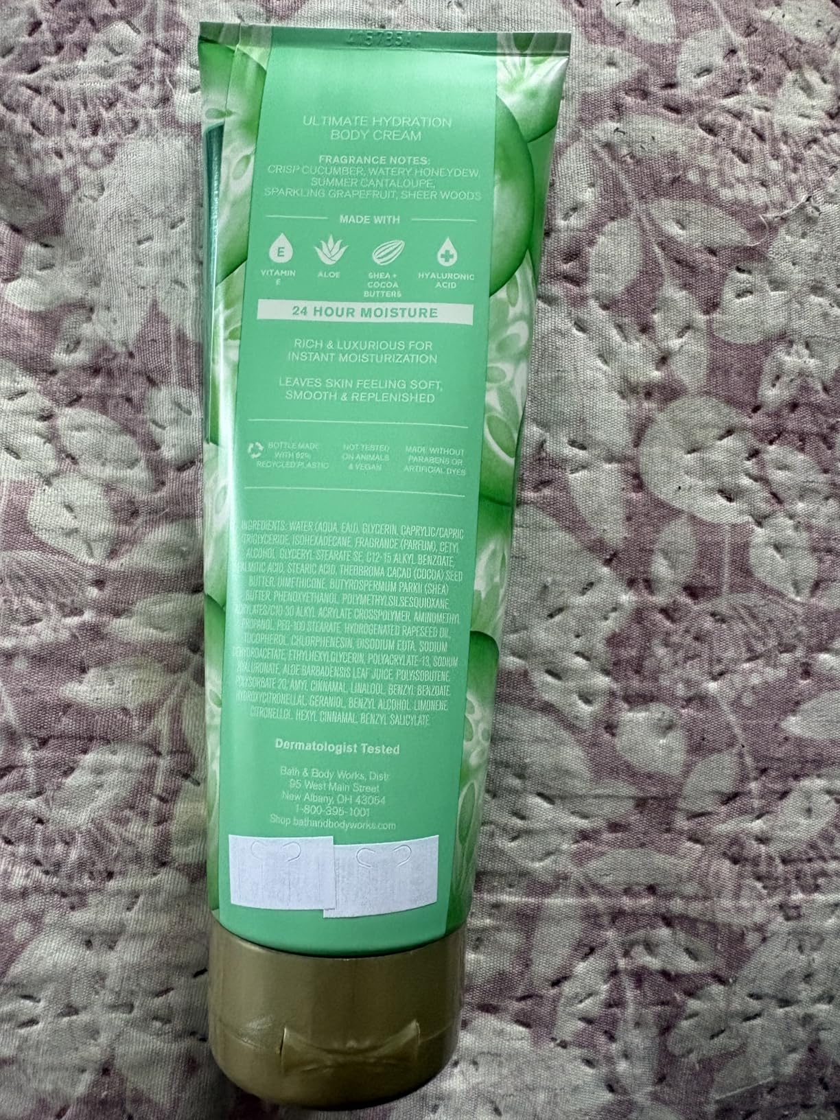 Bath & Body Works Bath and Body Works Signature Collection Cucumber Melon Body Cream, 8 oz, new bottle style