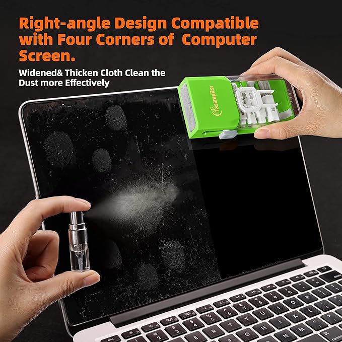 Kit de Limpieza para Teclado y Electrónicos, Blanco y Verde miniatura 7