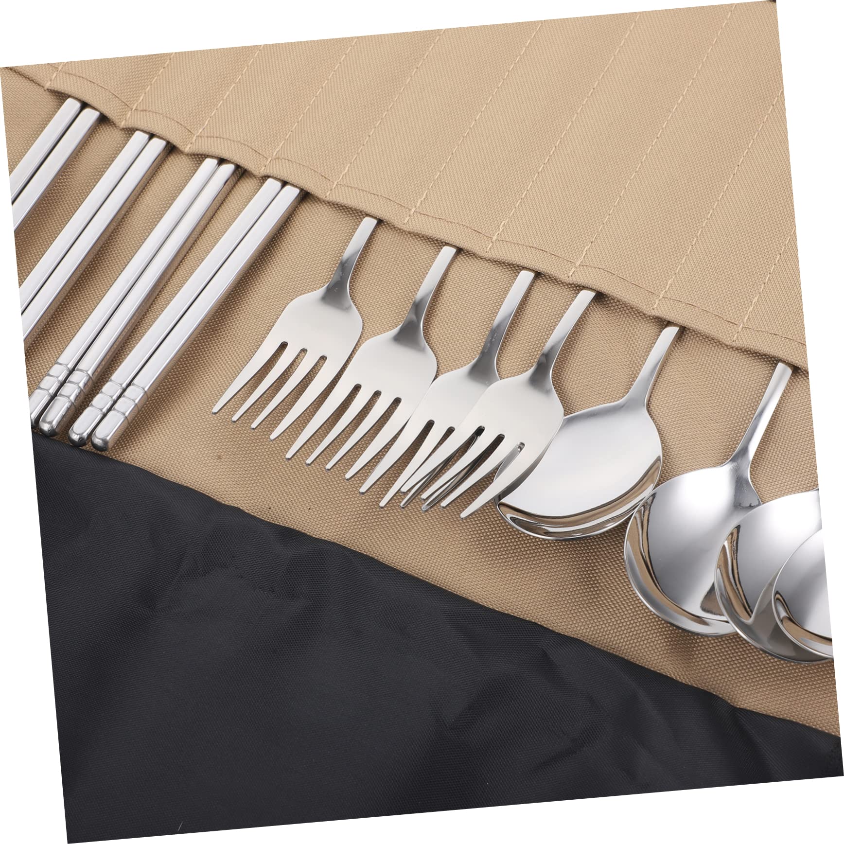 BESTonZON Posate Da Campeggio Utensili Da Tavola Portatili Custodia Organizer Per Stoviglie Da Picnic e Barbecue Adatto Per Uso Esterno e Interno