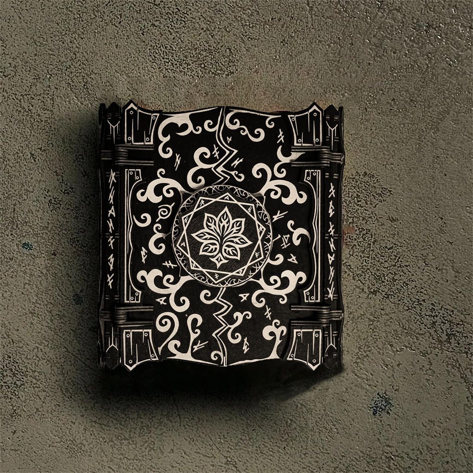 Aufbewahrungsbox für magische Bücher, Aufbewahrungsbox aus Holz, Schmuckkästchen für Schmuckstücke, Schreibtischzubehör, mystische Buchaufbewahrungsbox