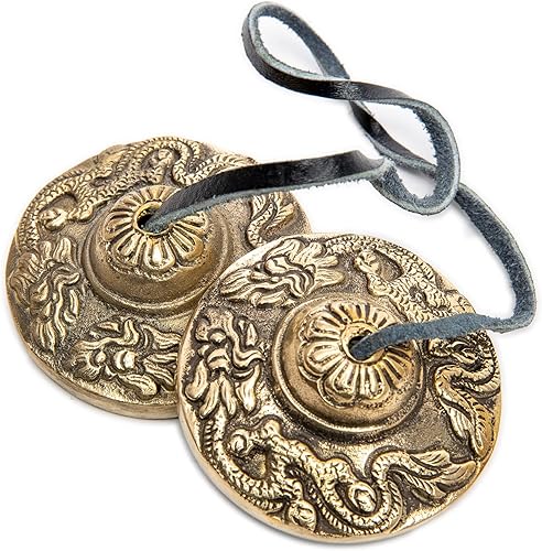 Miniatura 7 de Tingsha Platillos Campanas  Fácil de jugar  Campana de meditación consciente para curación de chakras sonido baño regalos espirituales hechos a mano
