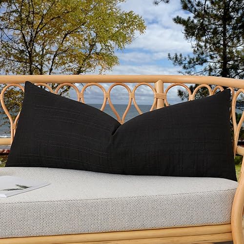 Vista 45 de Kevin Textile - Juego de 2 fundas de almohada decorativas para exteriores, impermeables, clásicas, para patio, sofá y banca, de 16 x 16 pulgadas