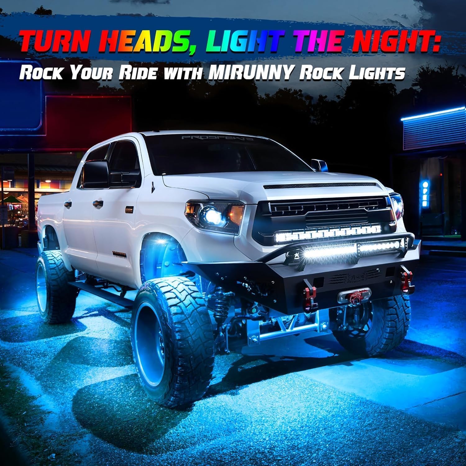 Rock Lights for Trucks, 8 Pods RGB LED Rock Lights with APP/Remote Control & Music Mode, High Bright Multilcolor Waterproof IP68 Rock Neon Light Kits for Pickup Off Road RZR SUV ATV UTV Car